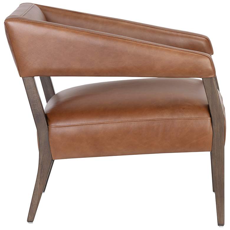 Image 4 Sunpan Carlyle Lounge Chair Shalimar Tobacco Leather more views