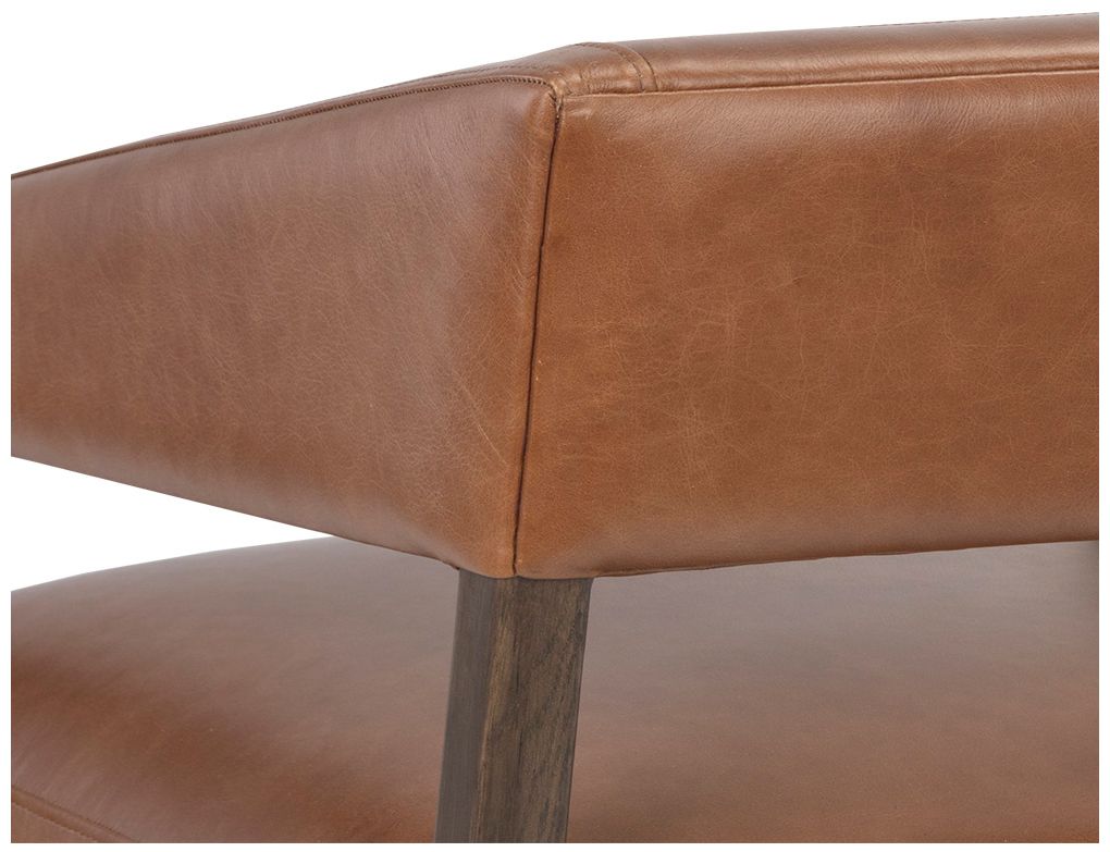 Sunpan Carlyle Lounge Chair Shalimar Tobacco Leather