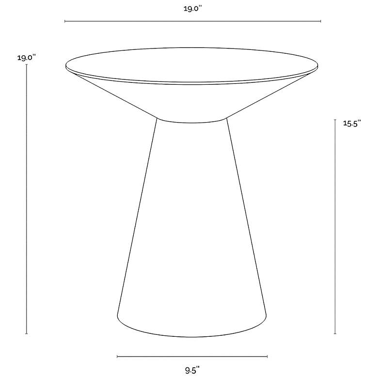 Image 7 Sunpan Carmel End Table Stainless Steel more views