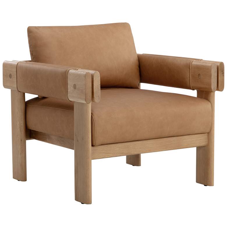 Image 1 Sunpan Carmichael Lounge Chair Ludlow Sesame Leather