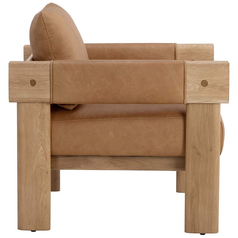 Image 3 Sunpan Carmichael Lounge Chair Ludlow Sesame Leather more views