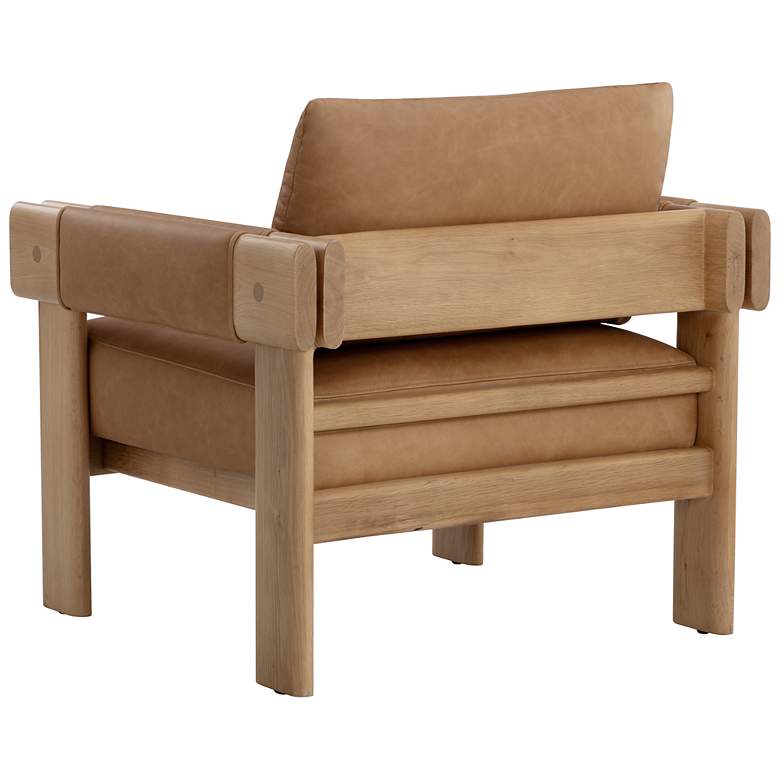 Image 4 Sunpan Carmichael Lounge Chair Ludlow Sesame Leather more views