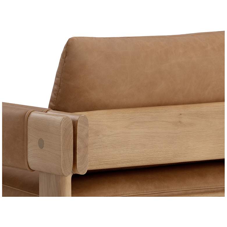 Image 6 Sunpan Carmichael Lounge Chair Ludlow Sesame Leather more views