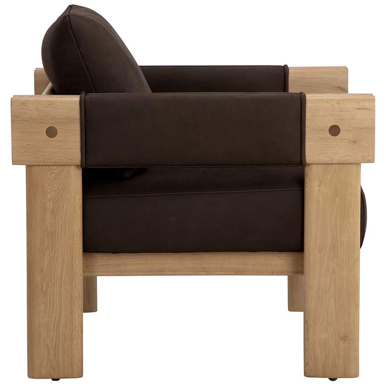 Image 3 Sunpan Carmichael Lounge Chair Nubuck Cocoa Leather more views