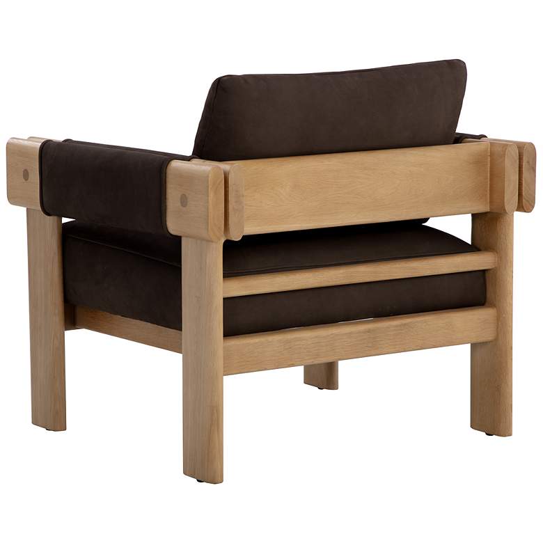 Image 4 Sunpan Carmichael Lounge Chair Nubuck Cocoa Leather more views