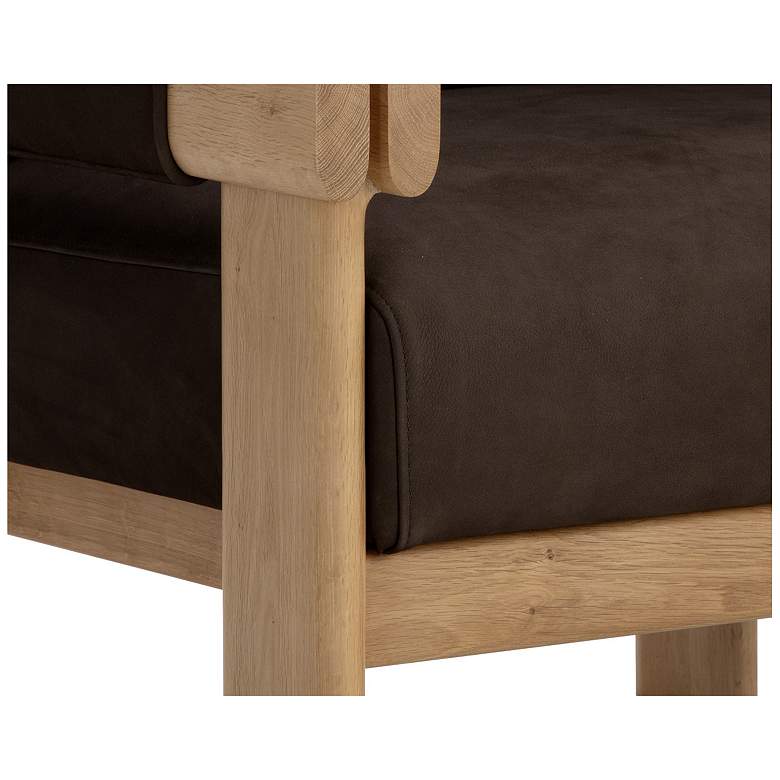 Image 5 Sunpan Carmichael Lounge Chair Nubuck Cocoa Leather more views