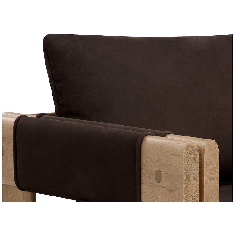 Image 6 Sunpan Carmichael Lounge Chair Nubuck Cocoa Leather more views