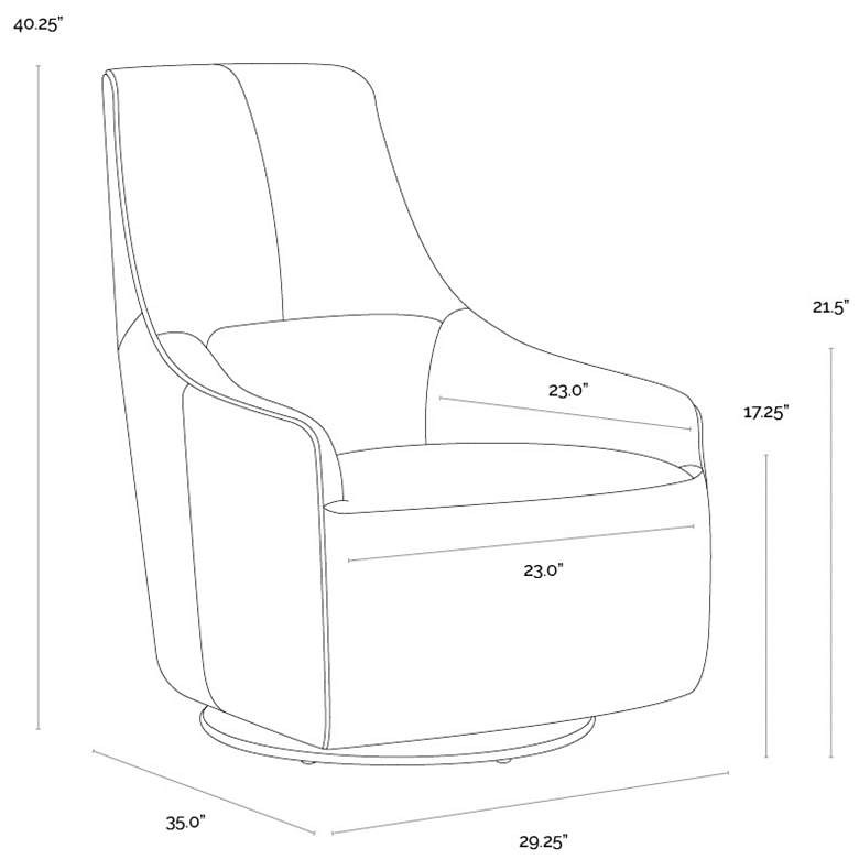 Image 1 Sunpan Carmine Swivel Lounge Chair Cognac Leather