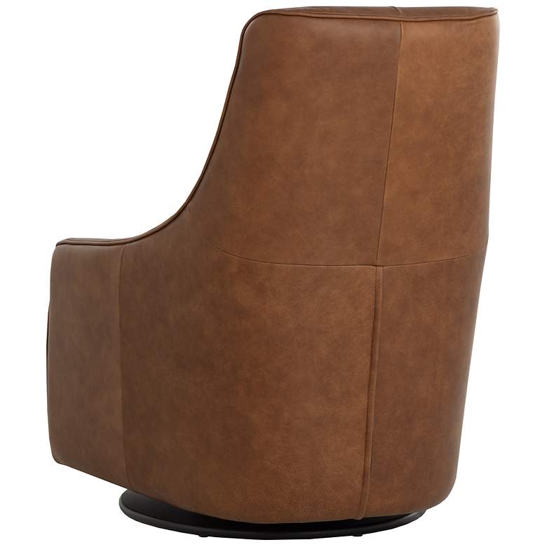 Image 5 Sunpan Carmine Swivel Lounge Chair Cognac Leather more views