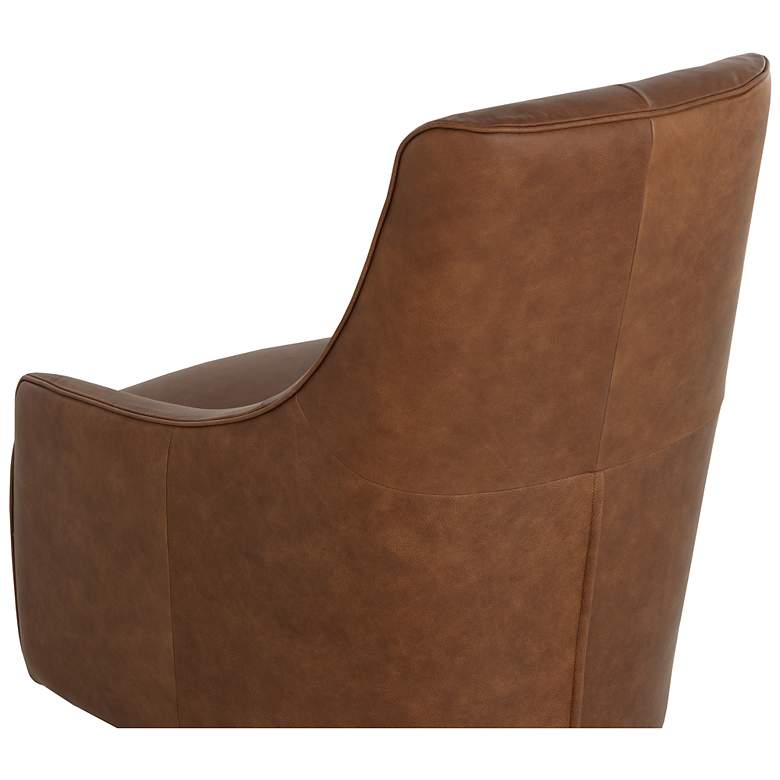 Image 6 Sunpan Carmine Swivel Lounge Chair Cognac Leather more views