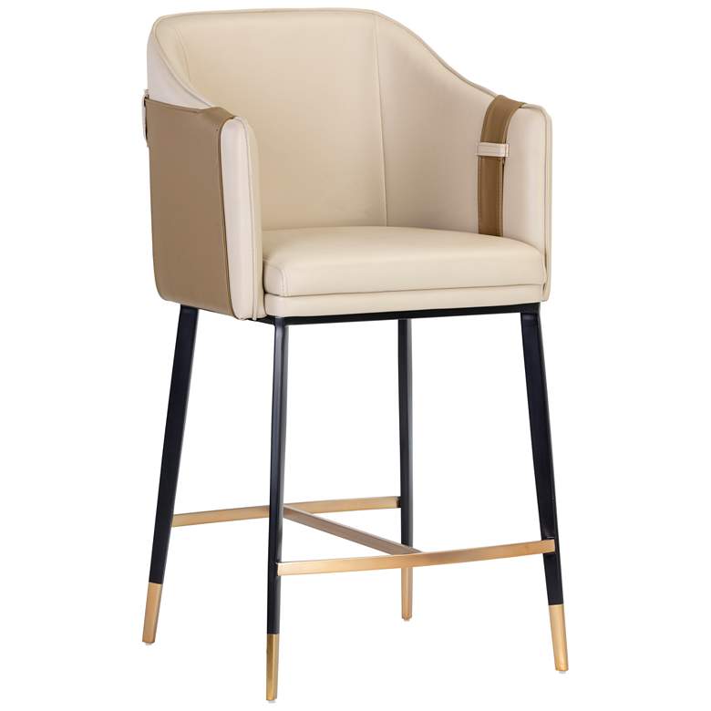Image 1 Sunpan Carter Counter Stool Napa Beige and Napa Tan