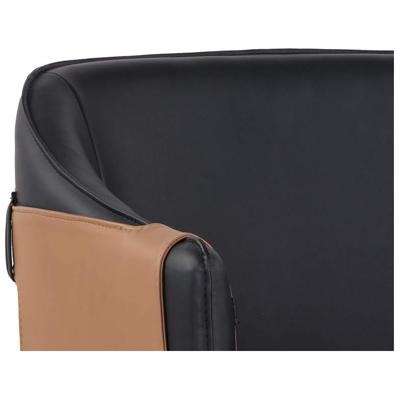Image 6 Sunpan Carter Dining Armchair Napa Black and Napa Cognac more views