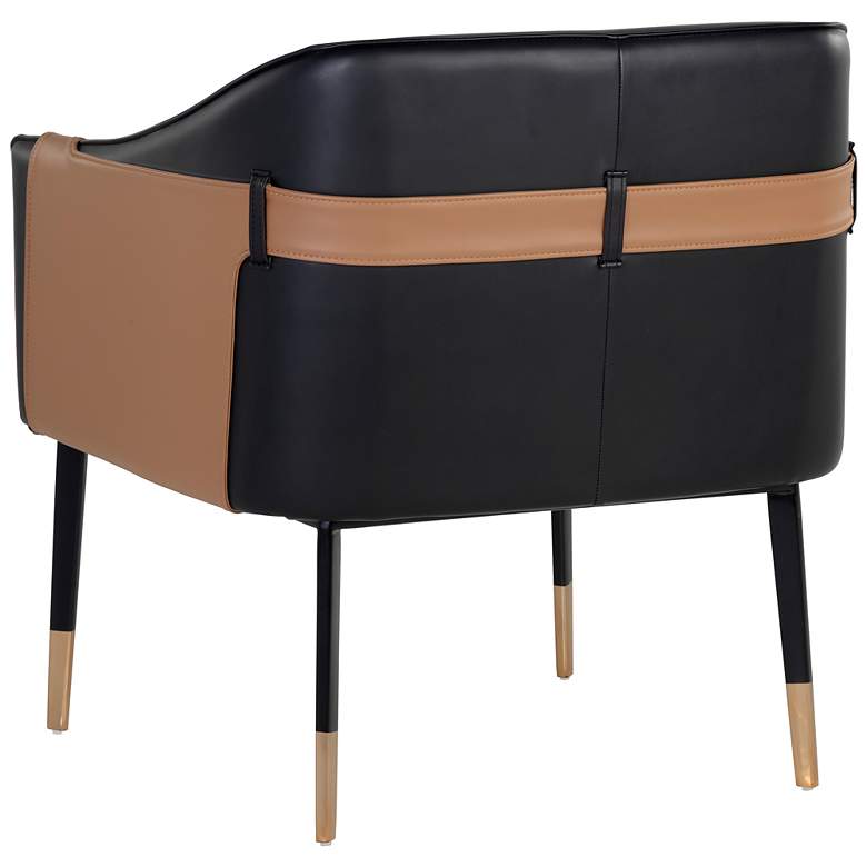 Image 5 Sunpan Carter Lounge Chair Napa Black and Napa Cognac more views