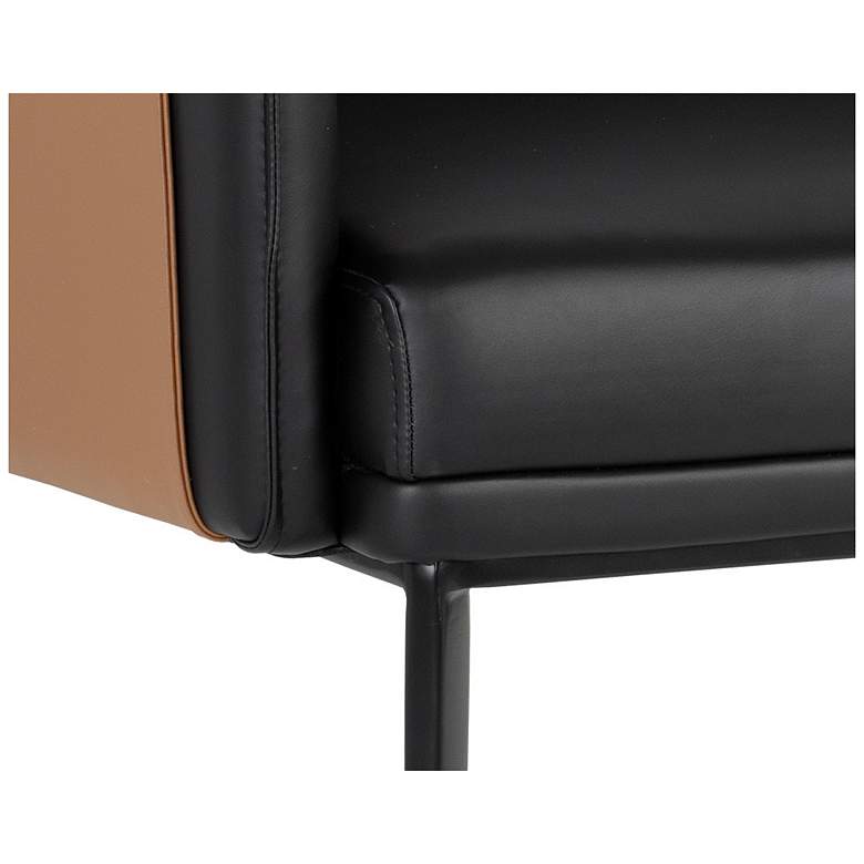 Image 6 Sunpan Carter Lounge Chair Napa Black and Napa Cognac more views