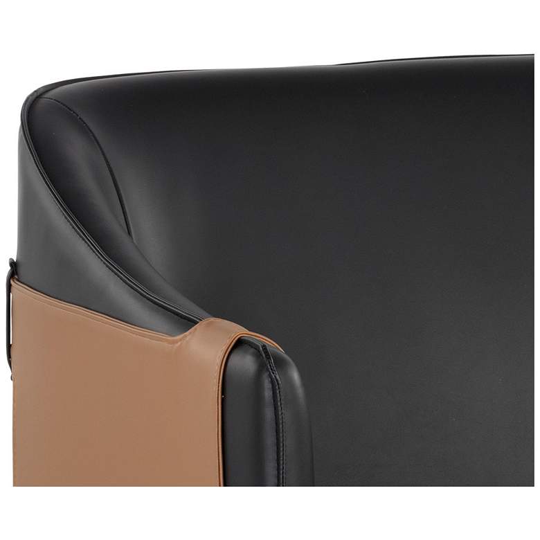 Image 7 Sunpan Carter Lounge Chair Napa Black and Napa Cognac more views