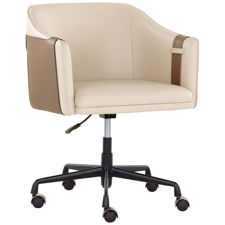 Image 1 Sunpan Carter Office Chair Napa Beige and Napa Tan