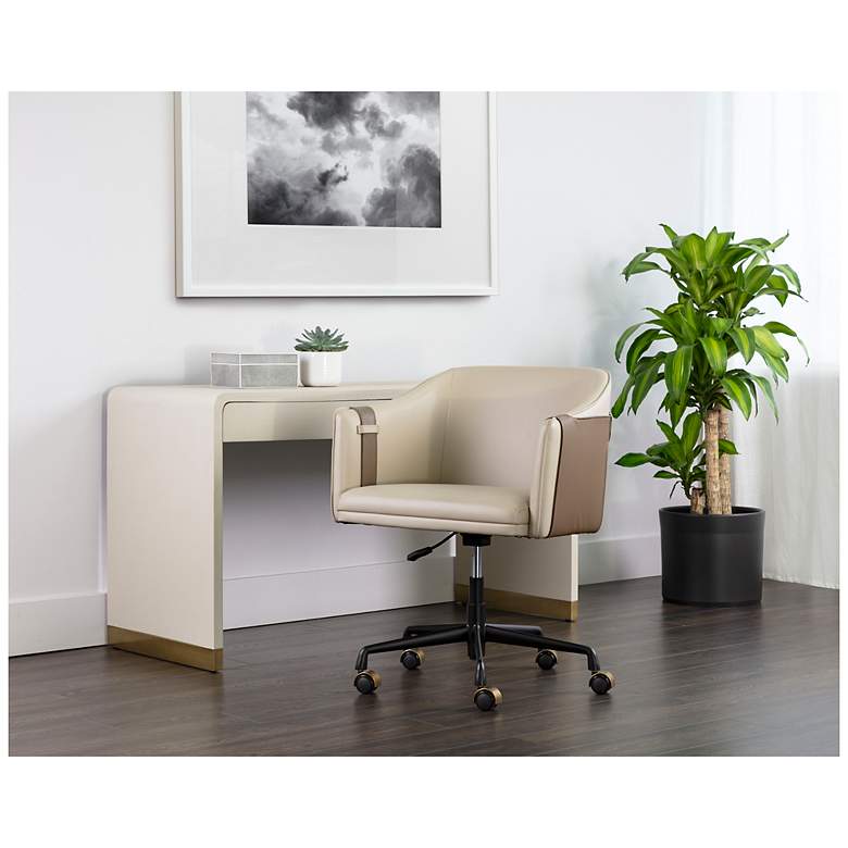 Image 5 Sunpan Carter Office Chair Napa Beige and Napa Tan more views