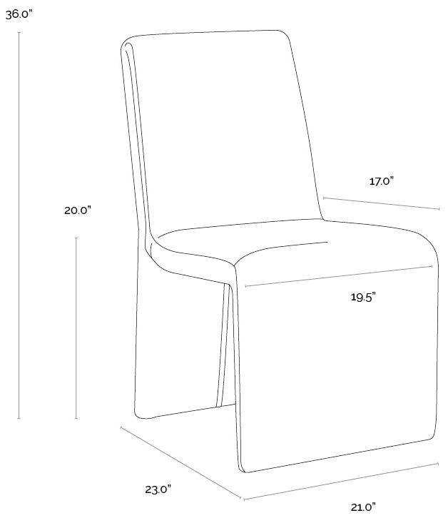 Sunpan Cascata Dining Chair Effie Linen