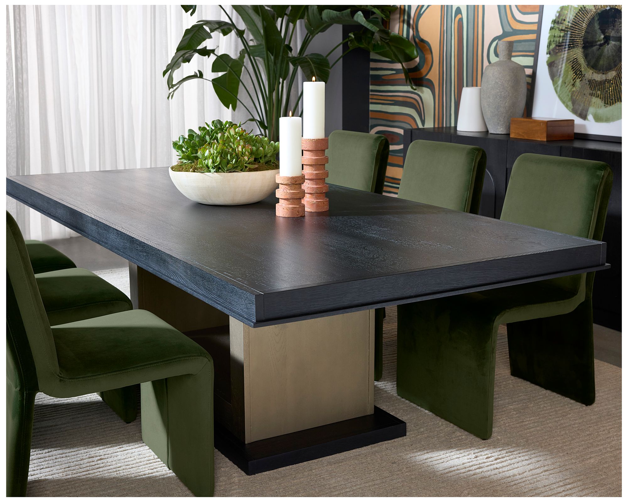 Sunpan Cascata Dining Chair Moss Green