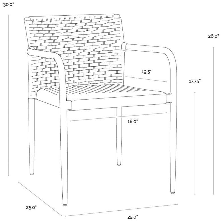 Image 7 Sunpan Casella Stackable Dining Armchair Black Dark Gray Set of 2 more views