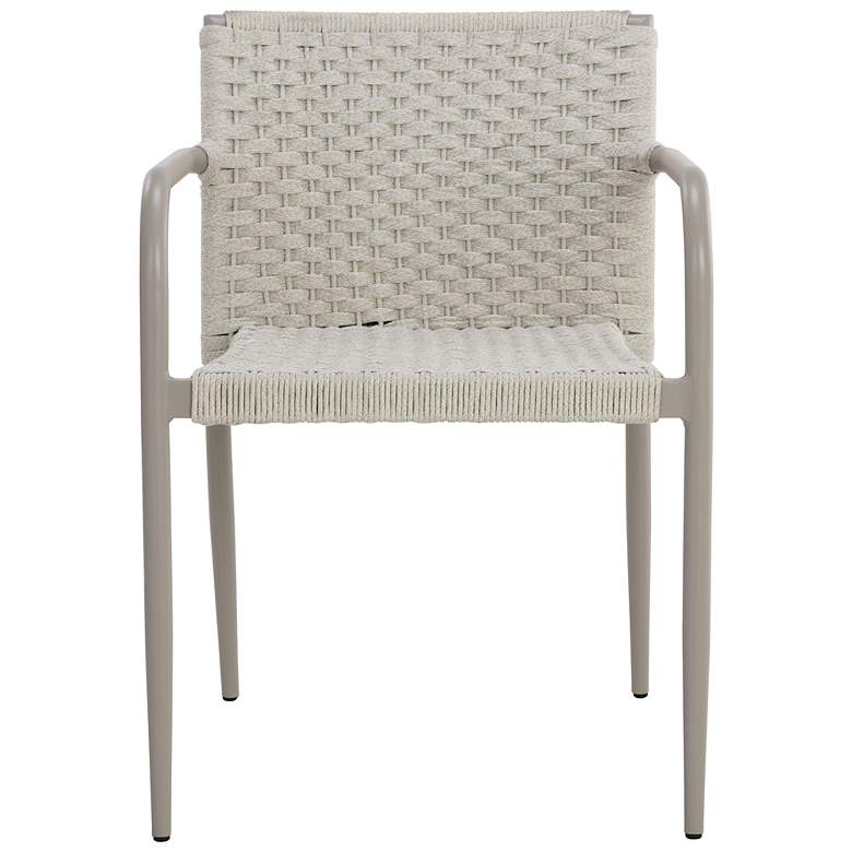 Image 2 Sunpan Casella Stackable Dining Armchair Greige Cream Set of 2 more views