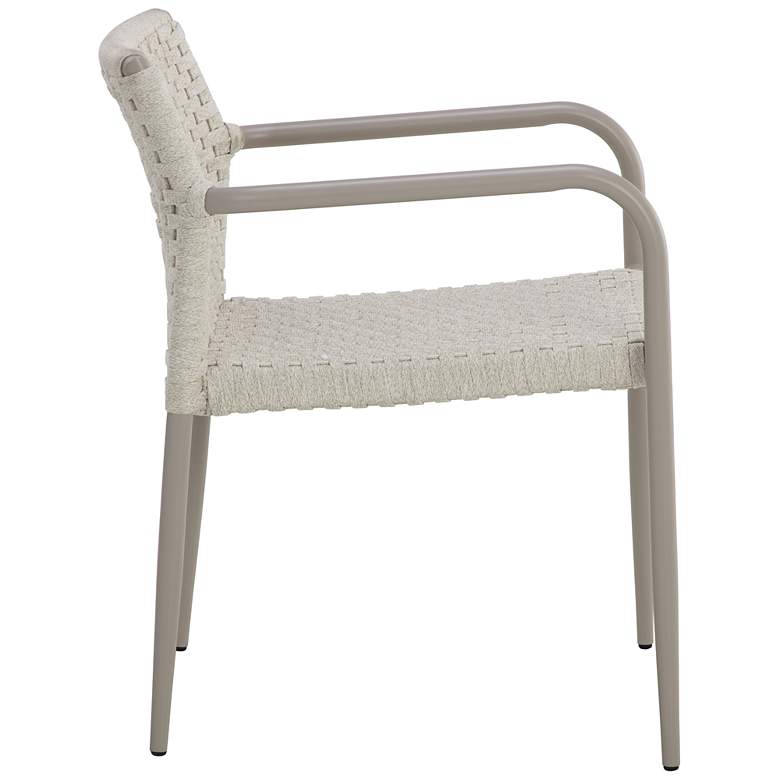 Image 3 Sunpan Casella Stackable Dining Armchair Greige Cream Set of 2 more views