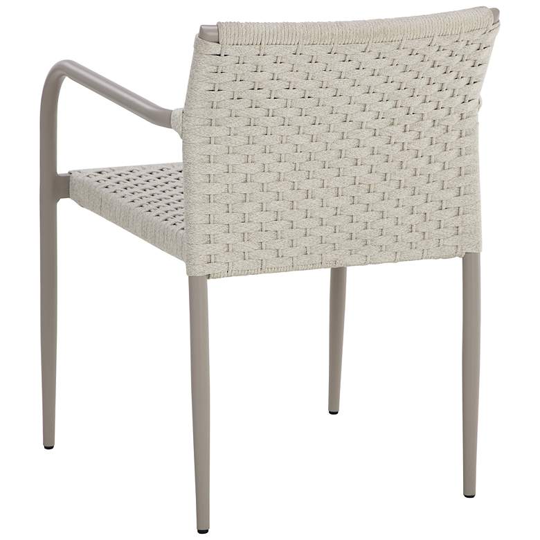 Image 4 Sunpan Casella Stackable Dining Armchair Greige Cream Set of 2 more views