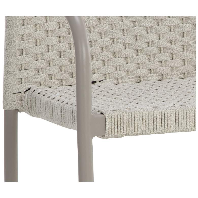 Image 5 Sunpan Casella Stackable Dining Armchair Greige Cream Set of 2 more views