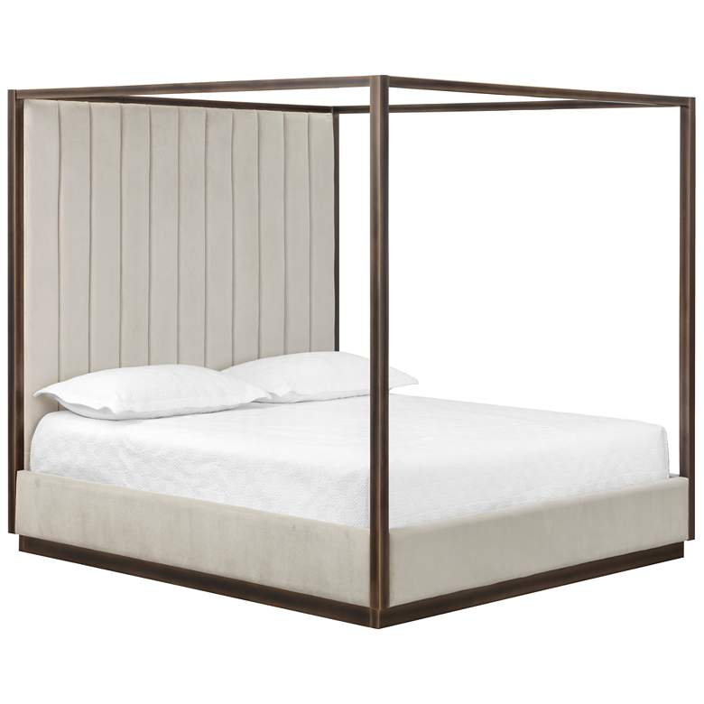 Image 1 Sunpan Casette Canopy Bed King Piccolo Prosecco