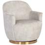 1_Sunpan Casey 30" Wide Nono Cream Fabric Swivel Lounge Chair