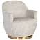 Sunpan Casey 30" Wide Nono Cream Fabric Swivel Lounge Chair