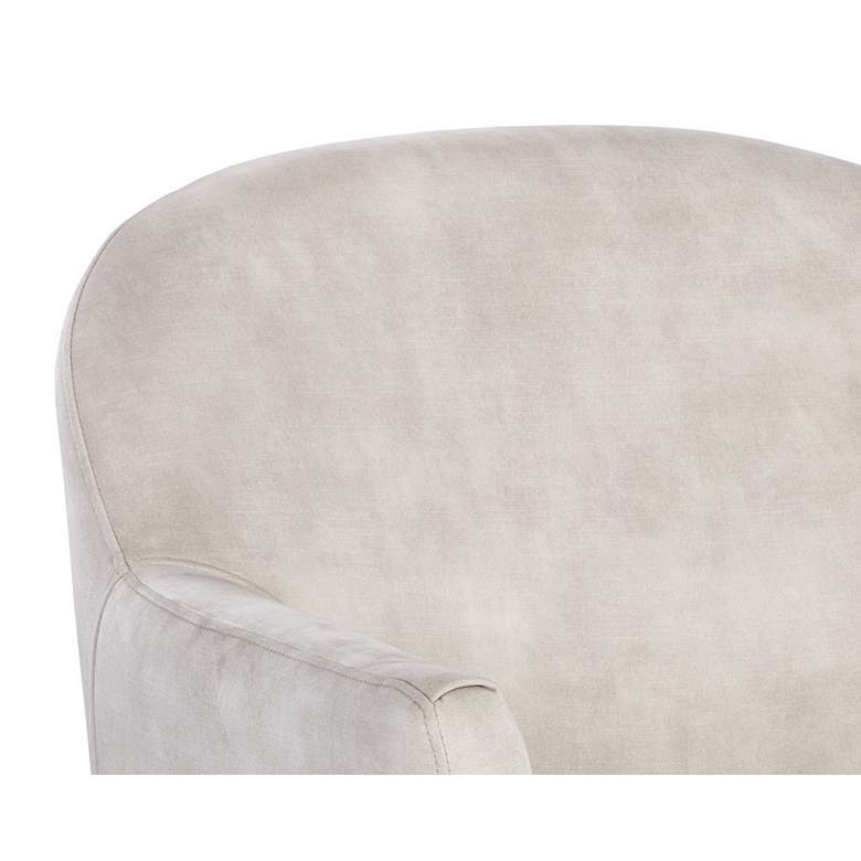 Image 3 Sunpan Casey 30" Wide Nono Cream Fabric Swivel Lounge Chair more views