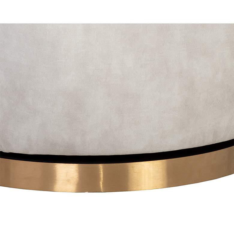 Image 4 Sunpan Casey 30" Wide Nono Cream Fabric Swivel Lounge Chair more views