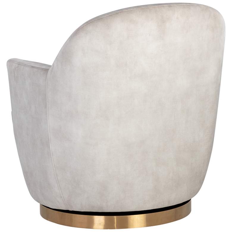 Image 7 Sunpan Casey 30" Wide Nono Cream Fabric Swivel Lounge Chair more views