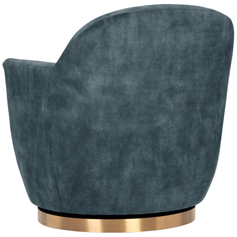 Image 7 Sunpan Casey 30" Wide Nono Petrol Fabric Swivel Lounge Chair more views