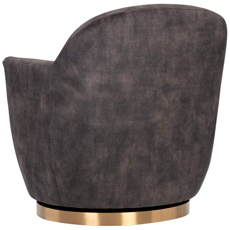Image 7 Sunpan Casey 30" Wide Nono Shitake Fabric Swivel Lounge Chair more views