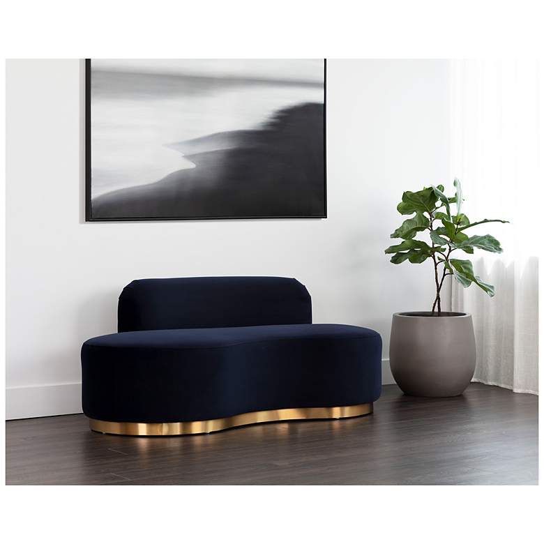 Image 5 Sunpan Cassey Bench Meg Indigo more views