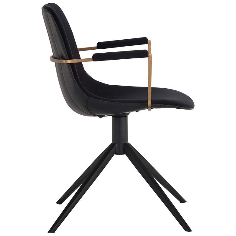 Image 2 Sunpan Cassius Swivel Dining Armchair Abbington Black and Bravo Black more views