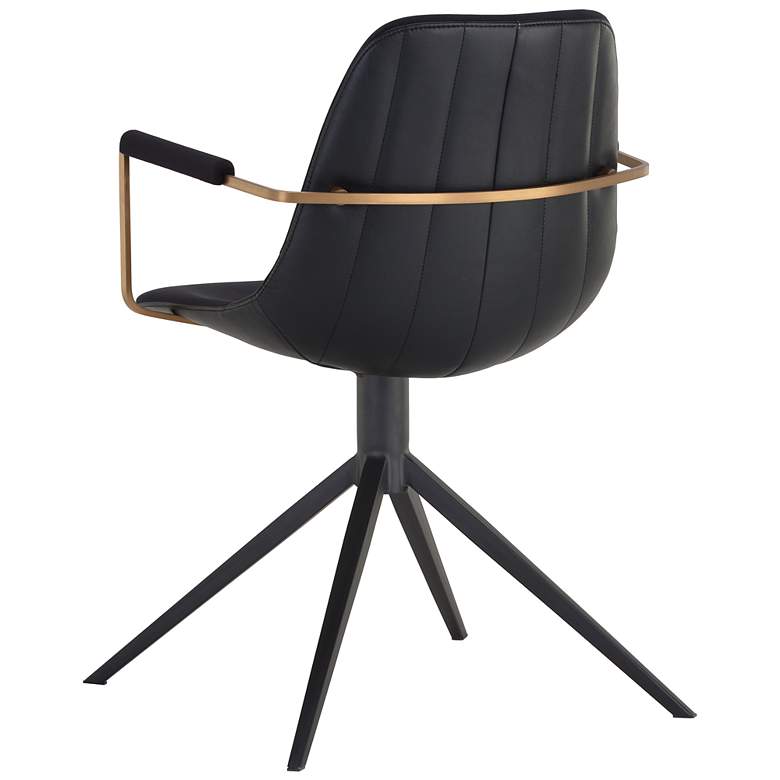 Image 3 Sunpan Cassius Swivel Dining Armchair Abbington Black and Bravo Black more views