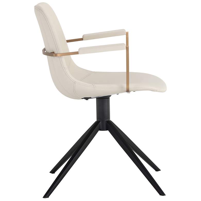 Image 4 Sunpan Cassius Swivel Dining Armchair Dillon Cream more views