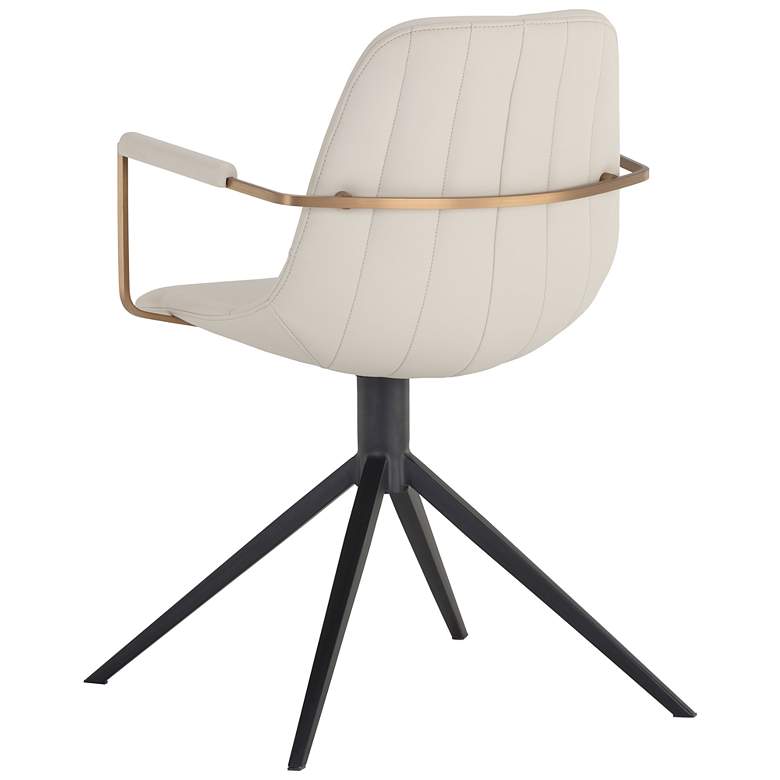 Image 5 Sunpan Cassius Swivel Dining Armchair Dillon Cream more views