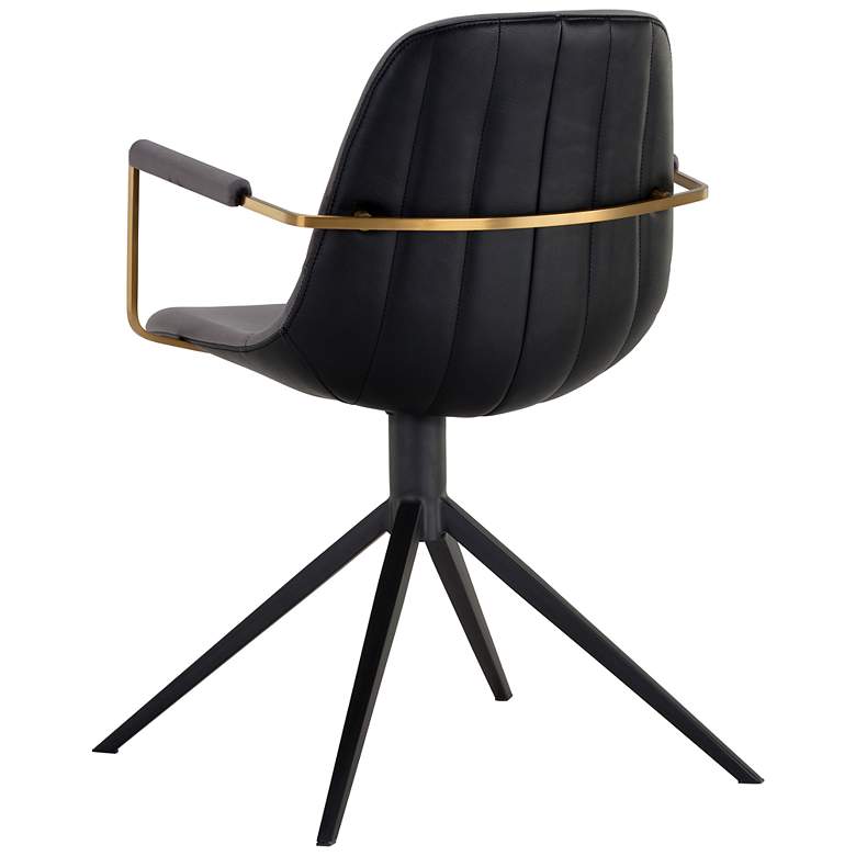 Image 4 Sunpan Cassius Swivel Dining Armchair Slate Tint and Nightfall Black more views