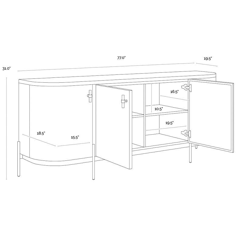 Image 7 Sunpan Cataldi Sideboard more views