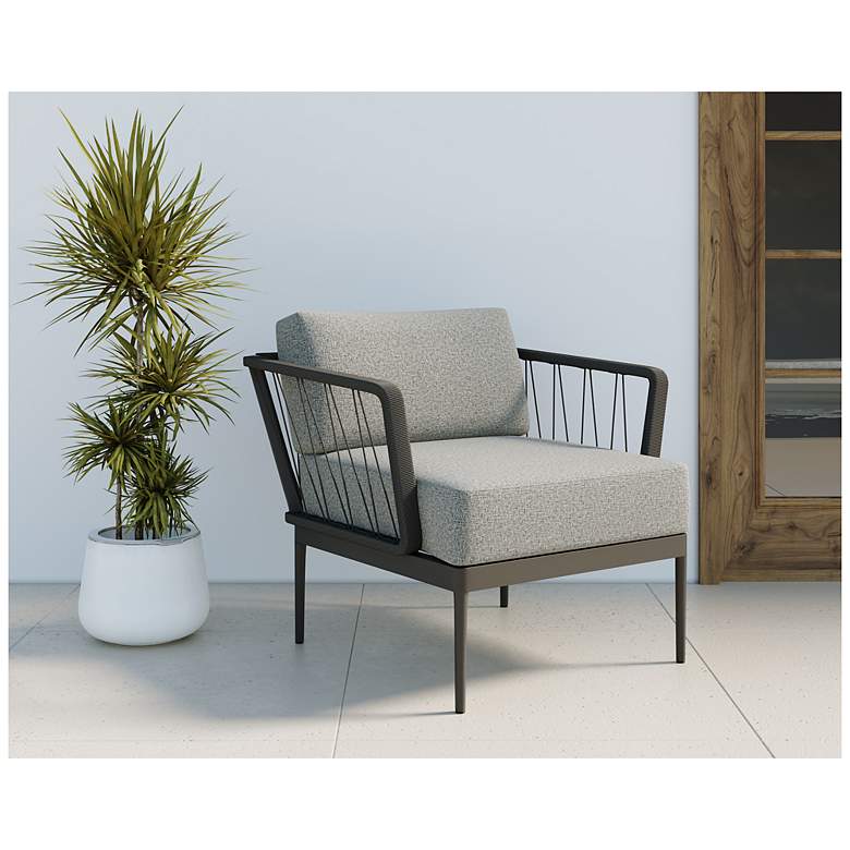 Image 5 Sunpan Catania Armchair Dark Gray Copacabana Gray more views