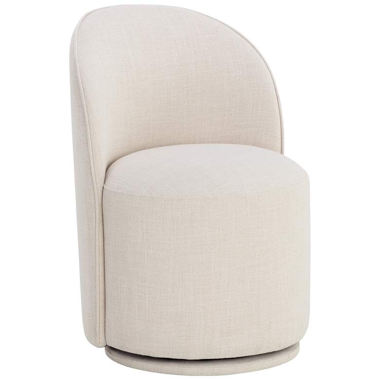Image 1 Sunpan Cavoli Swivel Dining Chair Effie Linen
