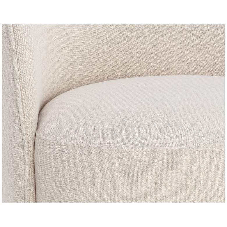 Image 6 Sunpan Cavoli Swivel Dining Chair Effie Linen more views