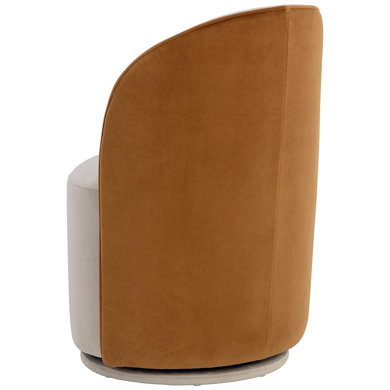 Image 5 Sunpan Cavoli Swivel Dining Chair Meg Taupe and Meg Gold more views