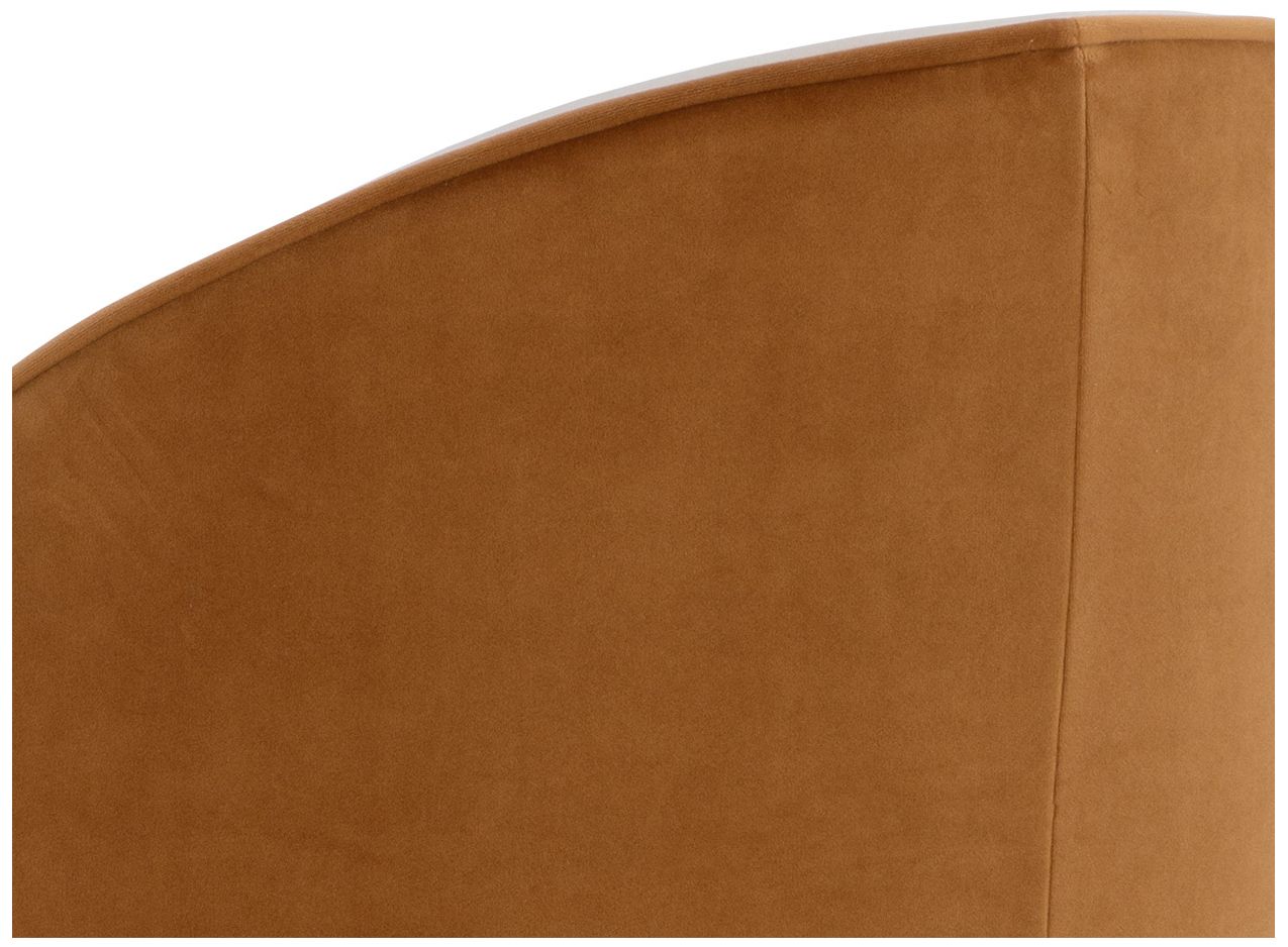 Sunpan Cavoli Swivel Dining Chair Meg Taupe and Meg Gold