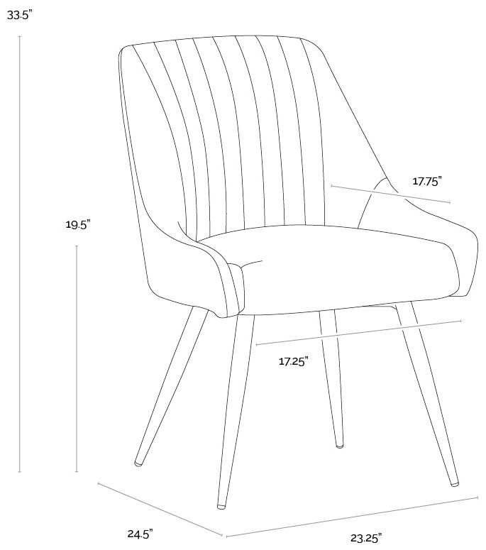 Sunpan Chardon Dining Chair Nono Shitake