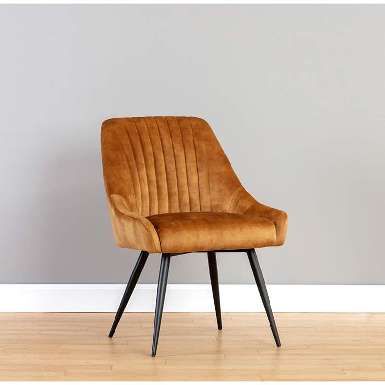 Image 1 Sunpan Chardon Dining Chair Nono Tapenade Gold